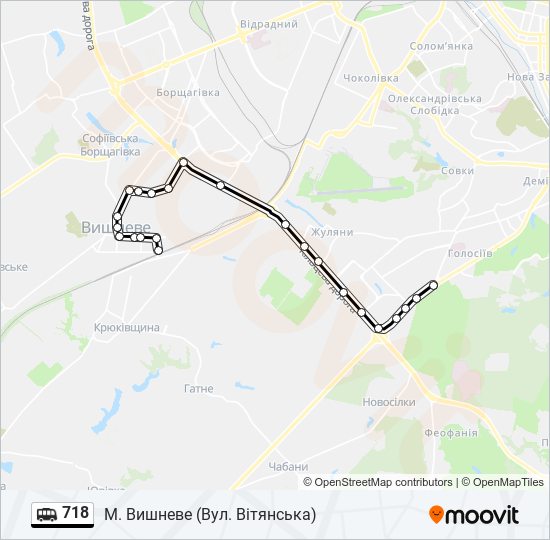 718 shuttle Line Map