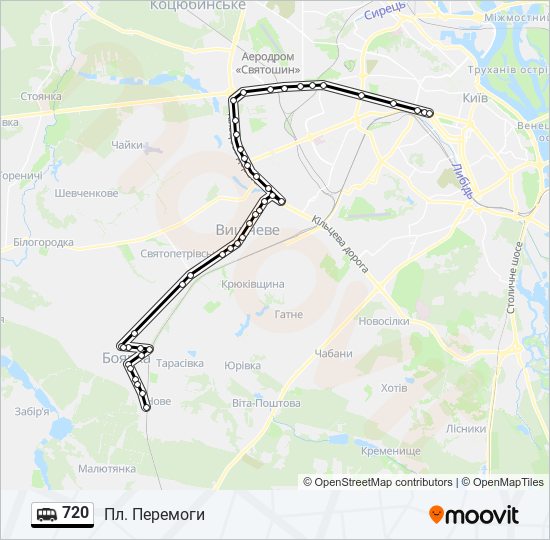 720 shuttle Line Map