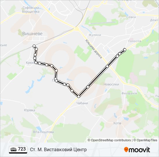 723 shuttle Line Map