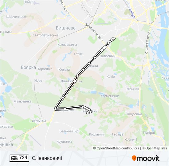 724 shuttle Line Map