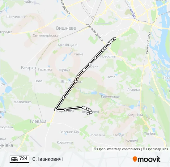 724 Shuttle Line Map