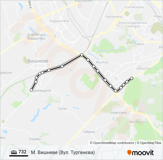 732 Shuttle Line Map