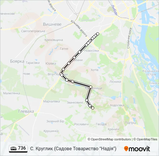 736 Shuttle Line Map