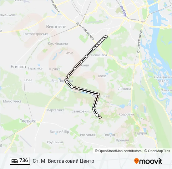 736 Shuttle Line Map
