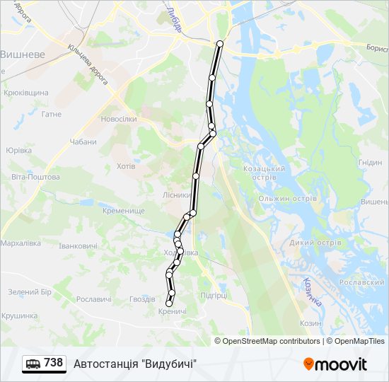 738 shuttle Line Map