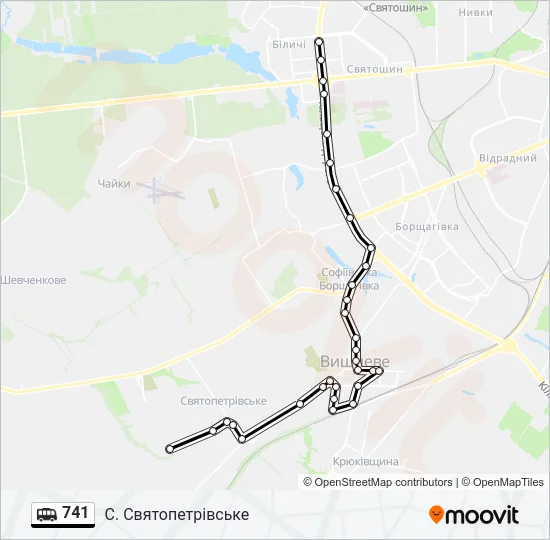 741 Shuttle Line Map