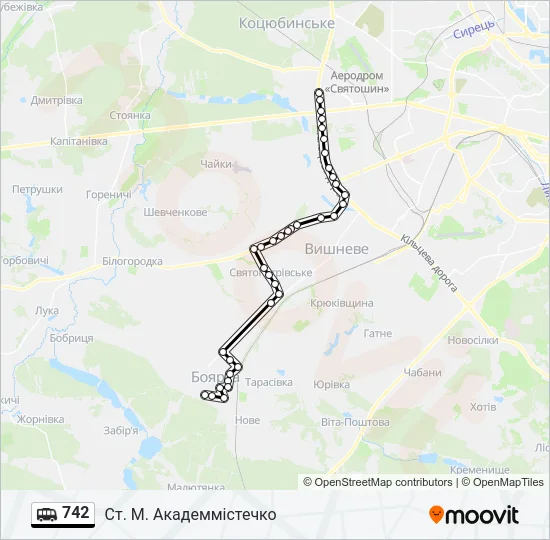 742 Shuttle Line Map