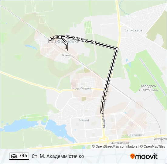 745 Shuttle Line Map