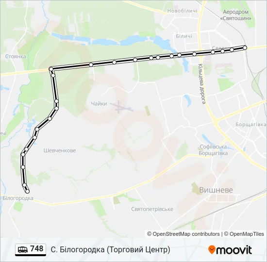 748 Shuttle Line Map