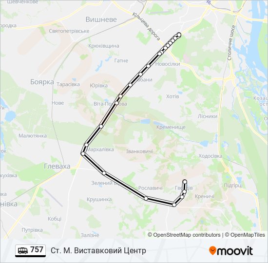 757 shuttle Line Map