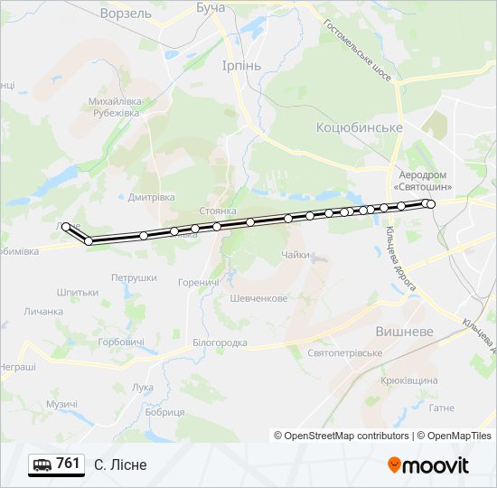 761 shuttle Line Map