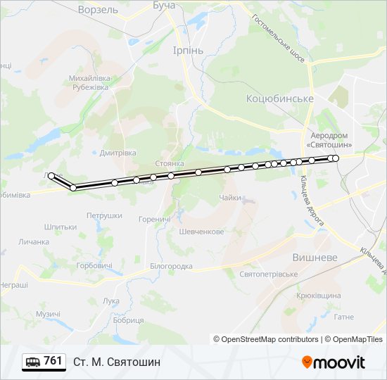 761 shuttle Line Map