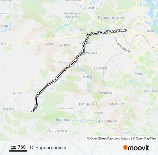 768 Shuttle Line Map