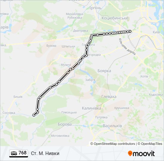 768 shuttle Line Map