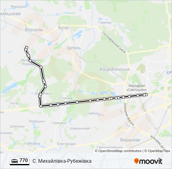 770 shuttle Line Map