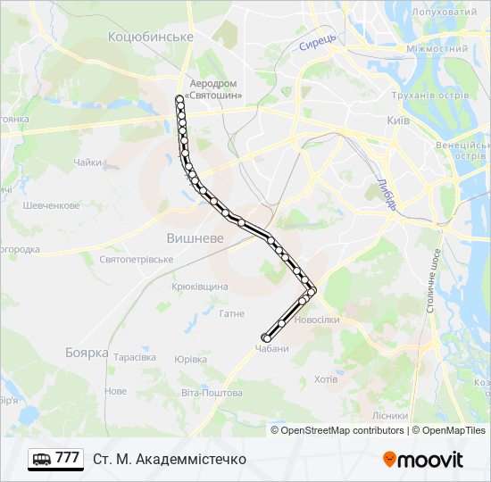 777 shuttle Line Map