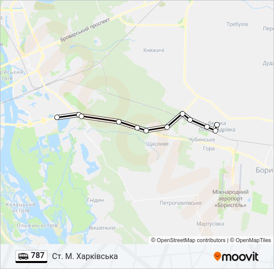 787 Shuttle Line Map