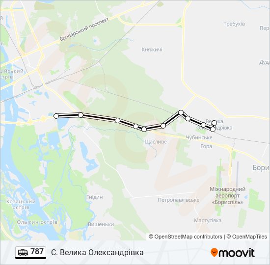 787 shuttle Line Map