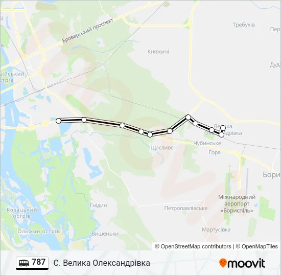 787 Shuttle Line Map