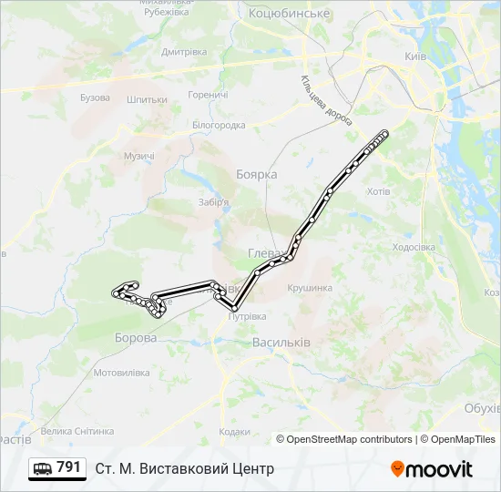 791 Shuttle Line Map