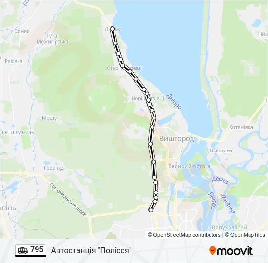 795 Shuttle Line Map