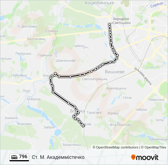 796 Shuttle Line Map