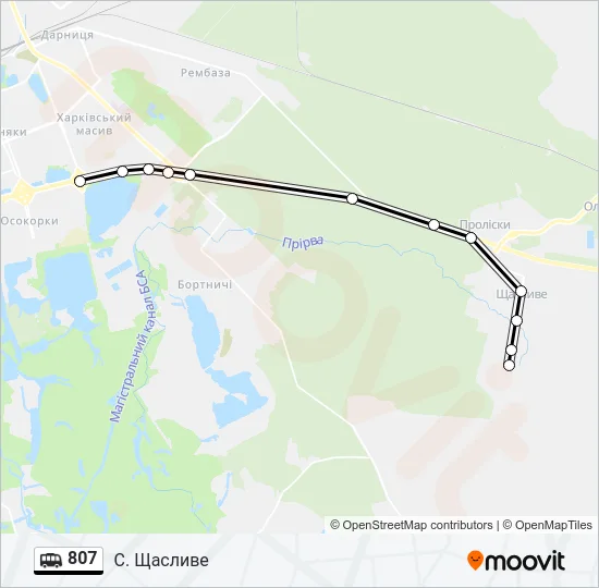 807 Shuttle Line Map