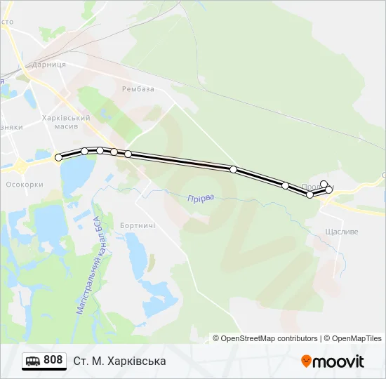 808 Shuttle Line Map