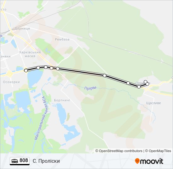 808 shuttle Line Map