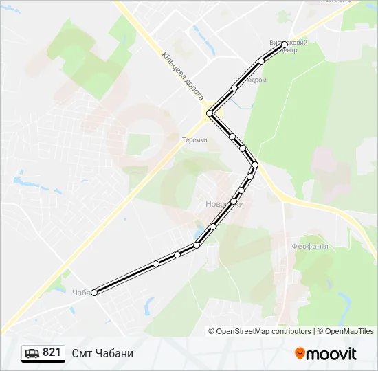 821 Shuttle Line Map