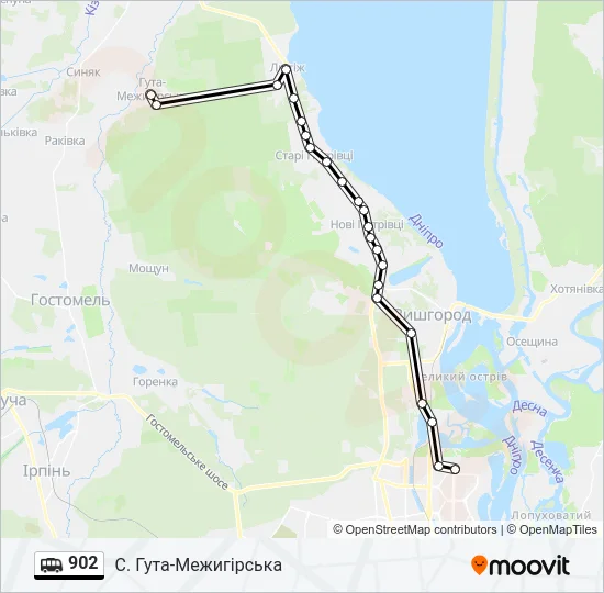 902 Shuttle Line Map