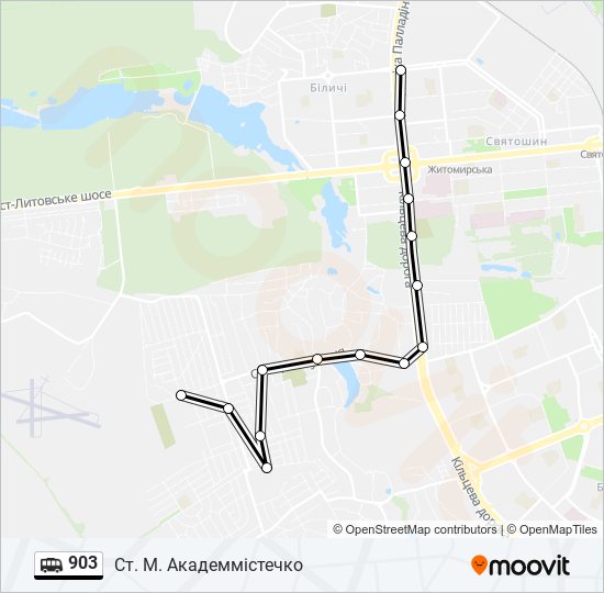 903 shuttle Line Map