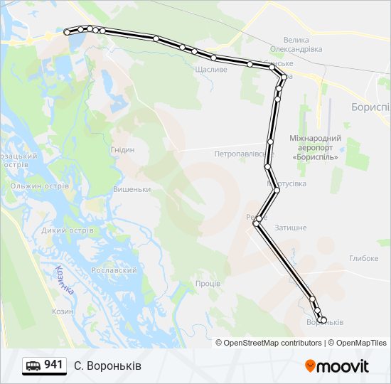 941 shuttle Line Map