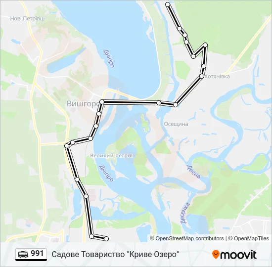 991 Shuttle Line Map