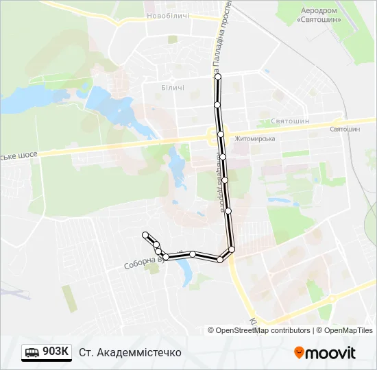 903К Shuttle Line Map