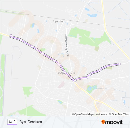 1 bus Line Map