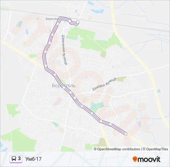 3 Bus Line Map