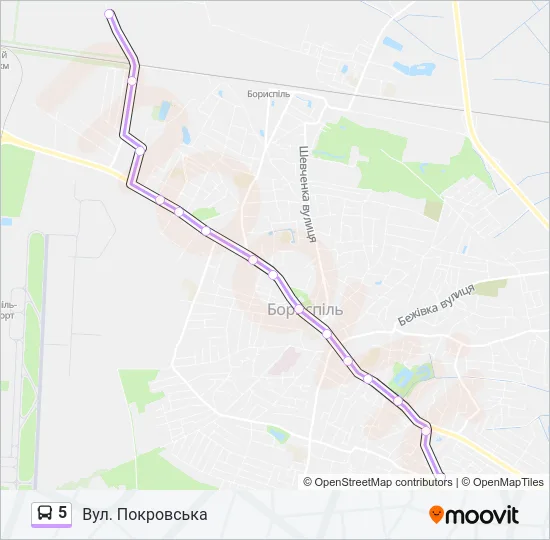 5 Bus Line Map