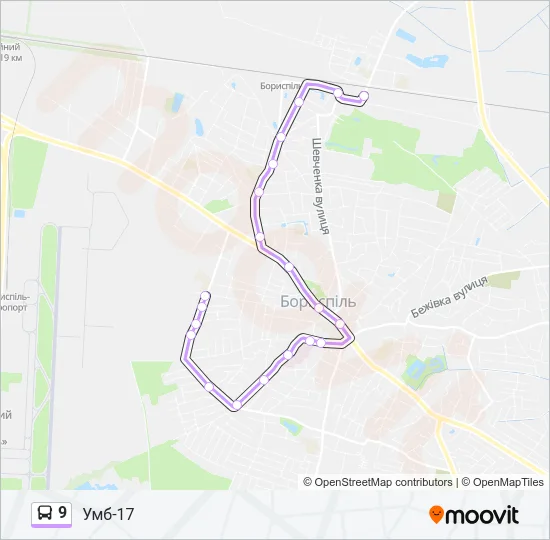 9 Bus Line Map