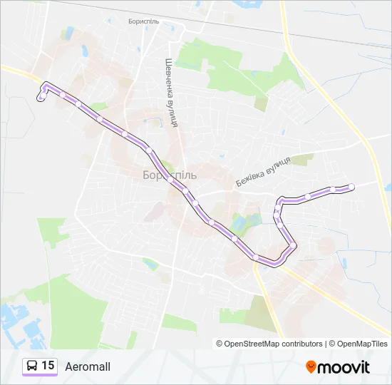 15 Bus Line Map