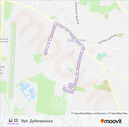 22 Bus Line Map