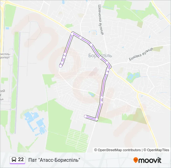 22 Bus Line Map