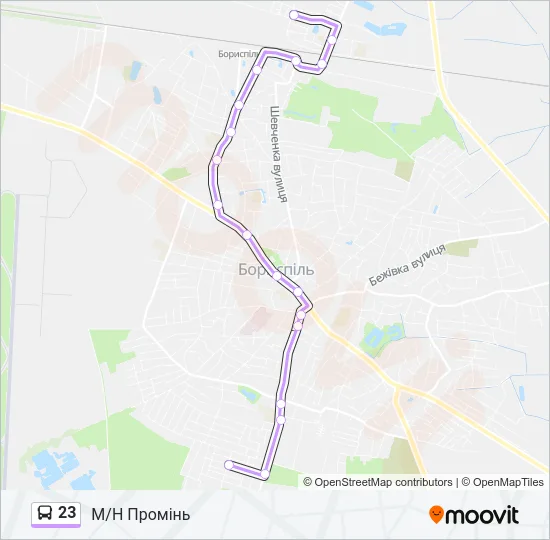23 Bus Line Map