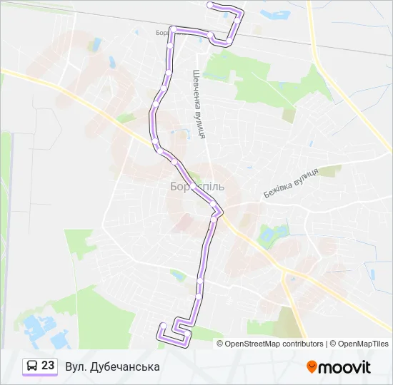 23 Bus Line Map