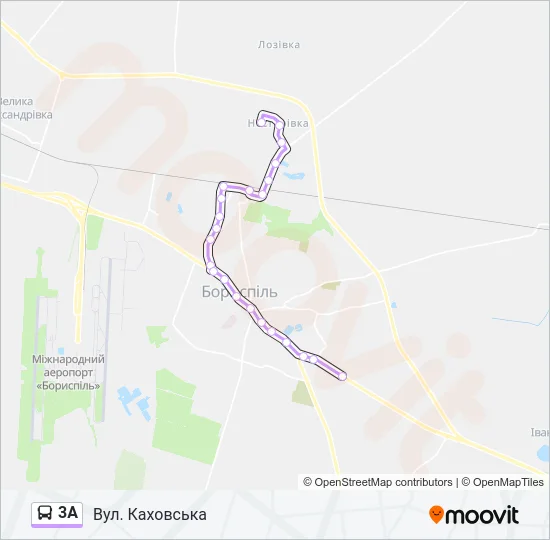 3А Bus Line Map