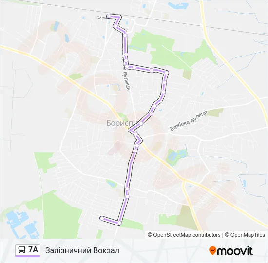 Автобус 7А: карта маршрута
