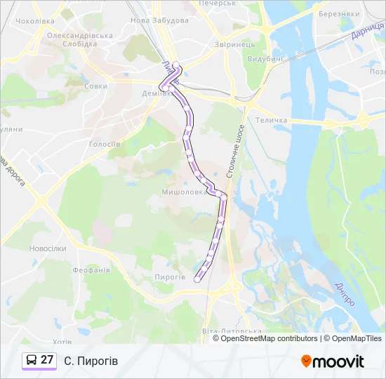 27 Bus Line Map