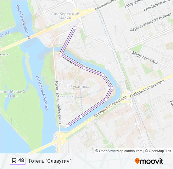 48 Bus Line Map