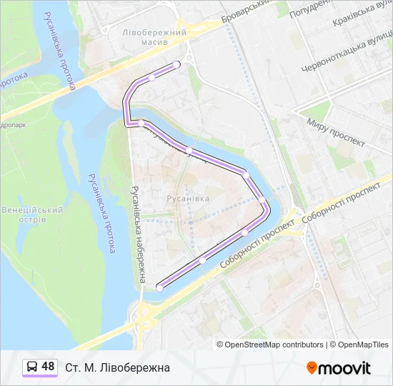 48 Bus Line Map
