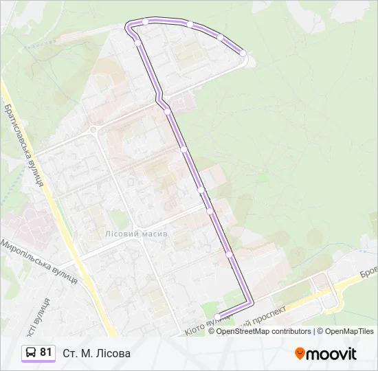 81 Bus Line Map